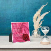 Plaque Poem Grandgirl - Soie rose et Rose (Insitu)