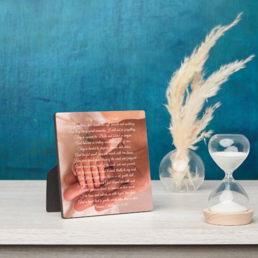Plaque Poem Mains de Ma Mère (Insitu)