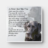 Plaque Poem Soeur - Black Labrador Design (Devant)