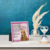 Plaque poème ami - Cocker Spaniel Design (Insitu)