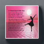 Plaque poème ami - Design Ballerina<br><div class="desc">Un grand cadeau pour un ami spécial qui aime le ballet</div>