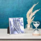Plaque poème ami - Design en soie bleue (Insitu)