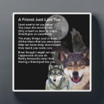 Plaque poème ami - Design Wolf<br><div class="desc">Un grand cadeau pour un ami spécial qui aime les loups</div>