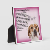 Plaque poème ami - Pointer Dog Design (Recto)