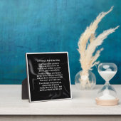 Plaque poème d'ami - Design de soie noire (Insitu)