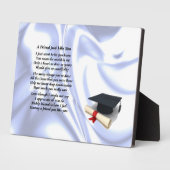 Plaque poème de l'ami de diplôme (Côté)