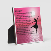 Plaque poème fille - Design Ballerina (Recto)