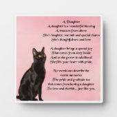 Plaque poème fille - Design de chat noir (Devant)