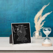 Plaque poème fille - Noir soie design (Insitu)