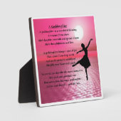 Plaque poème Godgirl - Design Ballerina (Recto)