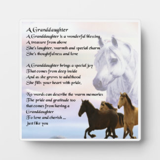 Plaque Poème Grandgirl - Cheval Design