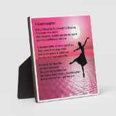 Plaque Poème Grandgirl - Design Ballerina (Recto)