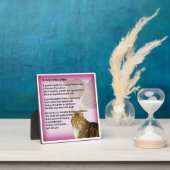 Plaque Poème Grandgirl - Design Chat (Insitu)