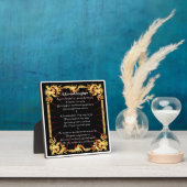 Plaque Poème Grandgirl - Design noir (Insitu)