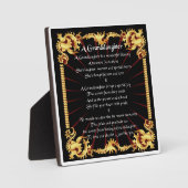 Plaque Poème Grandgirl - Design noir (Recto)