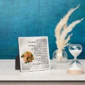 Plaque Poème Grandgirl - Peach Rose Design (Insitu)