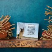 Plaque poétique allemande Shepherd Chien Friend (Côté)