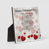 Plaque poétique du mari - Saint-Valentin - Coeurs  (Recto)