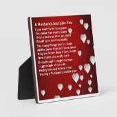 Plaque poétique du mari - Saint-Valentin - Coeurs  (Recto)