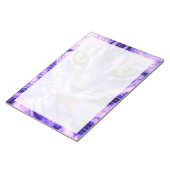 Plaqué pour chat violet - Bloc-notes de 11 po x 8, (Incliné)