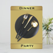 Plaque Pour Le Dîner. Invitation Formelle Dîner (Debout devant)