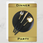 Plaque Pour Le Dîner. Invitation Formelle Dîner (Devant / Derrière)
