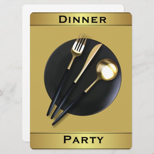 Plaque Pour Le Dîner. Invitation Formelle Dîner (Devant / Derrière)