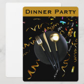 Plaque Pour Le Dîner. Invitation Formelle Dîner (Devant / Derrière)