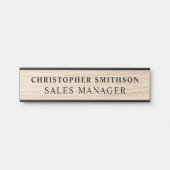 Plaque professionnelle en bois moderne Bureau modi (Devant)