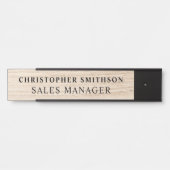 Plaque professionnelle en bois moderne Bureau modi (Devant)