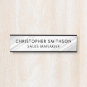 Plaque professionnelle moderne blanche Changeable  (Devant)