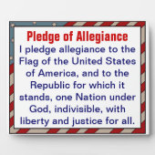 Plaque Promesse d'allégeance (Devant)