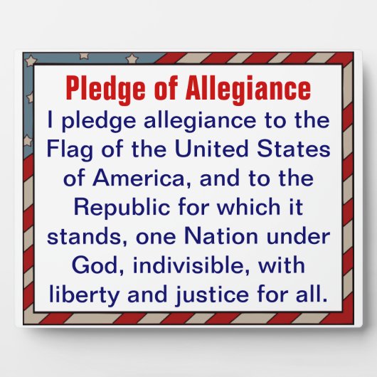 Plaque Promesse d'allégeance (Devant)