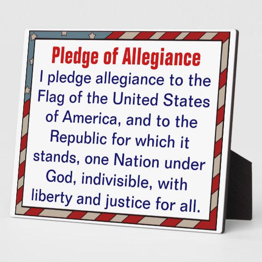 Plaque Promesse d'allégeance (Côté)