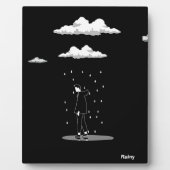 Plaque Rainy Tabletop avec Easel (Devant)