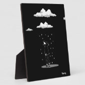 Plaque Rainy Tabletop avec Easel (Côté)