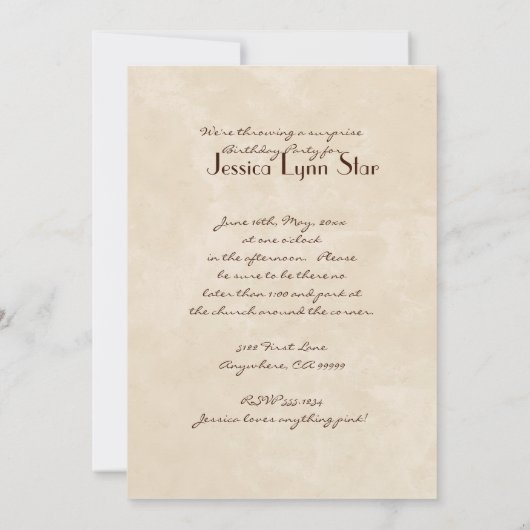 Plaque remplie de chocolats Invitation à la fête d (Dos)