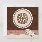 Plaque remplie de chocolats Invitation à la fête d (Devant)