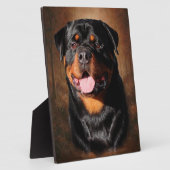 Plaque Rottweiler avec de l'Easel