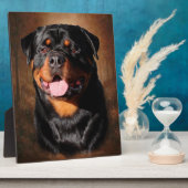 Plaque Rottweiler avec de l'Easel