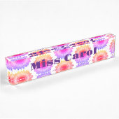Plaque rouge bureau rose