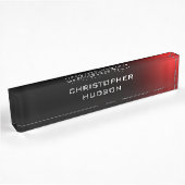 Plaque rouge noire moderne
