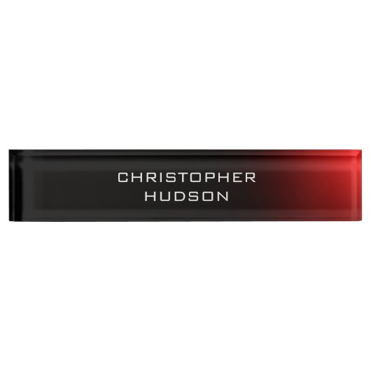 Plaque rouge noire moderne (Devant)