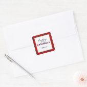 Plaque rouge - Sticker Carré (Enveloppe)