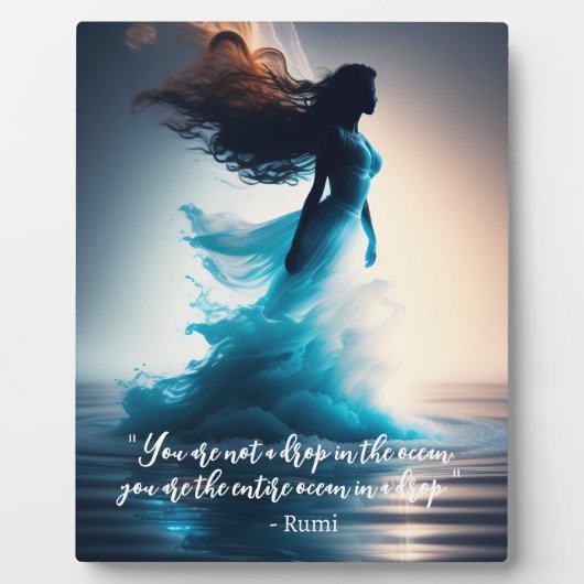 Plaque Rumi Ocean Citation Dreamscape Tabletop (Devant)