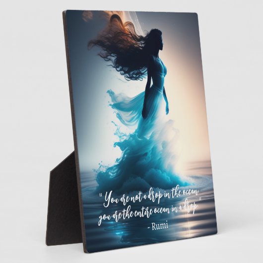 Plaque Rumi Ocean Citation Dreamscape Tabletop (Côté)