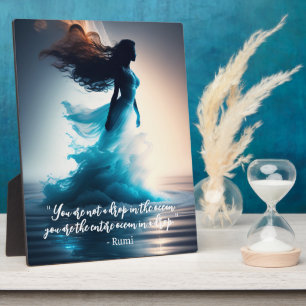 Plaque Rumi Ocean Citation Dreamscape Tabletop