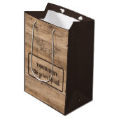 Plaque Rustique En Bois Avec Sac Cadeau Texte Facu (Devant Angle)