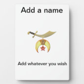 Plaque Shriners (Devant)