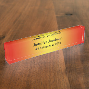 Plaque signalétique acrylique de bureau, vendeur